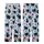 Cat Lovers' Whimsical Black Cat Pastel Blue All-Over Red Hearts Fanged Mouths Yarn Balls Pattern Kid Satin Pajamas Set - 3