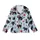 Cat Lovers' Whimsical Black Cat Pastel Blue All-Over Red Hearts Fanged Mouths Yarn Balls Pattern Kid Satin Pajamas Set - 2