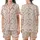 Cozy Aesthetic Lovers' Pale Blush Scattered Woodland Creatures Pattern Sage Green & Cranberry Accents Satin Short-Sleeve Pajamas Set - 1
