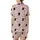 Cute Halloween Lovers' Pastel Pink Whimsical Black Cat Ghost Bat Lavender Orange Star Pattern Satin Short-Sleeve Pajamas Set - 3