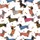 Dachshund Lovers' Whimsical Dachshund Dog Pattern Dressed in Red Pink Blue Plaid Striped Outfits White Background Kid Satin Pajamas Set - 4