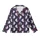 Whimsical Dreamers' Dark Indigo Purple Celestial Cats, Pink Moons & Pastel Rainbows Kid Satin Pajamas Set - 2