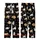 Cat Lovers' Whimsical Cartoon Cats Tan Brown Pink Hearts Black Background Pattern Kid Satin Pajamas Set - 3