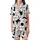 Cat Lover's Whimsical Black Cats Seamless Pattern: Playful Kittens, Butterfly & 'Meow' Text Satin Short-Sleeve Pajamas Set - 2