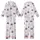 Whimsical Animal Lovers' Pastel Lavender Pink Scattered Cartoon Cats Pandas with Tiny Hearts Paw Prints Kid Satin Pajamas Set - 1
