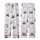 Whimsical Animal Lovers' Pastel Lavender Pink Scattered Cartoon Cats Pandas with Tiny Hearts Paw Prints Kid Satin Pajamas Set - 3