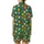 Cat Lovers' Vibrant Emerald Green Flat Graphic Cartoon Cat Faces Festive Santa Elf Hat Antlers Snowflakes Pattern Satin Short-Sleeve Pajamas Set - 3