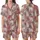Whimsical Cat Lovers' Soft Dusty Rose Pink Hand-Drawn Cats with Vibrant Speckles & Doodle Art Pattern Satin Short-Sleeve Pajamas Set - 1