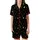 Energetic Style Seekers' High-Contrast Neon Lime Pink Orange Yellow Geometric Circles Stars Pattern Satin Short-Sleeve Pajamas Set - 2