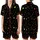 Energetic Style Seekers' High-Contrast Neon Lime Pink Orange Yellow Geometric Circles Stars Pattern Satin Short-Sleeve Pajamas Set - 1