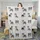 Australian Shepherd Lovers' Cartoon Flat Art Merle Grey Black Tan Brown Aussie Dog Pattern White Pink Accents Paw Prints Fleece Blanket - 3