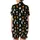 Playful Cat & Cannabis Enthusiasts' Flat Art Cats Orange Sunglasses Green Cannabis Leaves Seamless Black Pattern Satin Short-Sleeve Pajamas Set - 3