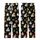 Playful Cat & Cannabis Enthusiasts' Flat Art Cats Orange Sunglasses Green Cannabis Leaves Seamless Black Pattern Kid Satin Pajamas Set - 3