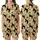Mischievous Cat Lovers' Pale Yellow Black Cat Red Eyes Orange Skull Jack-o'-Lantern Naive Art Pattern Satin Short-Sleeve Pajamas Set - 1