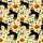 Mischievous Cat Lovers' Pale Yellow Black Cat Red Eyes Orange Skull Jack-o'-Lantern Naive Art Pattern Satin Short-Sleeve Pajamas Set - 4