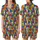 Cat Lovers' Whimsical Cartoon Cat Doodle Pattern in Vibrant Multi-Color with Stars and Paw Prints Satin Short-Sleeve Pajamas Set - 1