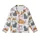 Cat Lovers' Whimsical Cartoon Cats Seamless Pattern with Soft Grey Ginger Orange and Red Hearts on White Kid Satin Pajamas Set - 2