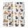 Cat Lovers' Whimsical Cartoon Cats Seamless Pattern with Soft Grey Ginger Orange and Red Hearts on White Kid Satin Pajamas Set - 3