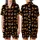 Orange Cat Lovers' Bold Flat Graphic Orange Cat Playful Pose Pattern Black White Orange Text Red Paw Prints Satin Short-Sleeve Pajamas Set - 1