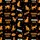 Orange Cat Lovers' Bold Flat Graphic Orange Cat Playful Pose Pattern Black White Orange Text Red Paw Prints Satin Short-Sleeve Pajamas Set - 4