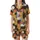 Cat Lovers' Dense Playful Seamless Cat Faces Pattern Ginger Ochre Cream Charcoal Pastel Satin Short-Sleeve Pajamas Set - 2