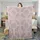 Women's Romantic Pastel Pink Vintage Botanical Rose Peony Songbird Etching Fleece Blanket - 3