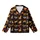 Orange Cat Lovers' Bold Flat Graphic Orange Cat Playful Pose Pattern Black White Orange Text Red Paw Prints Kid Satin Pajamas Set - 2