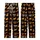Orange Cat Lovers' Bold Flat Graphic Orange Cat Playful Pose Pattern Black White Orange Text Red Paw Prints Kid Satin Pajamas Set - 3