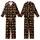 Orange Cat Lovers' Bold Flat Graphic Orange Cat Playful Pose Pattern Black White Orange Text Red Paw Prints Kid Satin Pajamas Set - 1