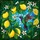 Nature's Jewel: Stained Glass Hummingbird, Lemons & Blossoms Art Print Stained Glass Suncatcher - 5