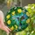 Nature's Jewel: Stained Glass Hummingbird, Lemons & Blossoms Art Print Stained Glass Suncatcher - 1