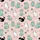 Cat Lovers' Whimsical Blush Pink Pattern with Playful Teal White Black Grey Cartoon Cats, Yarn, Paw Prints Satin Short-Sleeve Pajamas Set - 4