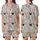 Cat Lovers' Whimsical Blush Pink Pattern with Playful Teal White Black Grey Cartoon Cats, Yarn, Paw Prints Satin Short-Sleeve Pajamas Set - 1