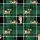 Whimsical Animal Art Lovers' Emerald Green Plaid Pattern with Playful Cartoon Dogs, Foxes, and Gentle Beige 'I'M OK' Hand Motif Kid Satin Pajamas Set - 4