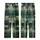 Whimsical Animal Art Lovers' Emerald Green Plaid Pattern with Playful Cartoon Dogs, Foxes, and Gentle Beige 'I'M OK' Hand Motif Kid Satin Pajamas Set - 3