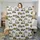 Graphic Construction Vehicles Bright Yellow Charcoal Grey 2D Art Pattern Bedding Set - 3
