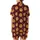 Cozy Style Fans' Seamless Repeat Sleepy Orange Cartoon Cats & Zzz Moons on Deep Burgundy Pattern Satin Short-Sleeve Pajamas Set - 3