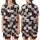 Cat Lovers' Playful Cartoon Feline Faces Seamless Pattern Dark Brown White Pink Satin Short-Sleeve Pajamas Set - 1