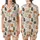 Cat Lovers' Cute Kawaii Cartoon Cats Playful Poses Seamless Pattern Light Cream Orange Coral Hearts Flat Art Style Satin Short-Sleeve Pajamas Set - 1