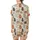 Cat Lovers' Cute Kawaii Cartoon Cats Playful Poses Seamless Pattern Light Cream Orange Coral Hearts Flat Art Style Satin Short-Sleeve Pajamas Set - 3