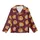 Cozy Style Fans' Seamless Repeat Sleepy Orange Cartoon Cats & Zzz Moons on Deep Burgundy Pattern Kid Satin Pajamas Set - 2