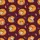 Cozy Style Fans' Seamless Repeat Sleepy Orange Cartoon Cats & Zzz Moons on Deep Burgundy Pattern Kid Satin Pajamas Set - 4