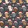 Cat Lovers' Realistic Fluffy Kittens Christmas Red Santa Hats Snowflakes All-Over Design Satin Short-Sleeve Pajamas Set - 4