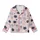 Cat Lovers' Whimsical Hand-Drawn Cartoon Cats Flat Pattern, Light Bubblegum Pink with Navy, Pale Peach, Light Blue-Grey Accents Kid Satin Pajamas Set - 2