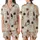 Cat Lovers' Whimsical Hand-Drawn Feline Poses Seamless Pattern Muted Beige Natural Tones Satin Short-Sleeve Pajamas Set - 1