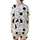 Cat Lovers' Playful Black White Hand-Drawn Cats All-Over Pattern with Silhouettes Line Art Paw Prints & MEOW Satin Short-Sleeve Pajamas Set - 3