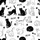 Cat Lovers' Playful Black White Hand-Drawn Cats All-Over Pattern with Silhouettes Line Art Paw Prints & MEOW Satin Short-Sleeve Pajamas Set - 4