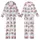 Whimsical Cat Lovers' Hand-Drawn Cute Feline Faces Hot Pink Polka Dot Bows White Pattern Kid Satin Pajamas Set - 1