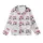 Whimsical Cat Lovers' Hand-Drawn Cute Feline Faces Hot Pink Polka Dot Bows White Pattern Kid Satin Pajamas Set - 2