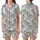 Cat Enthusiasts' Hand-Drawn Pastel Cartoon Cats Seamless Pattern with Bold Black Outlines Satin Short-Sleeve Pajamas Set - 1